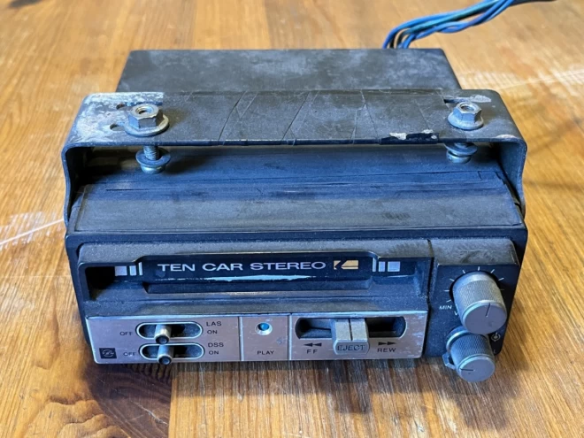 TEN CAR STEREO カセットデッキ 旧車 部品 動作未チェック 現状品