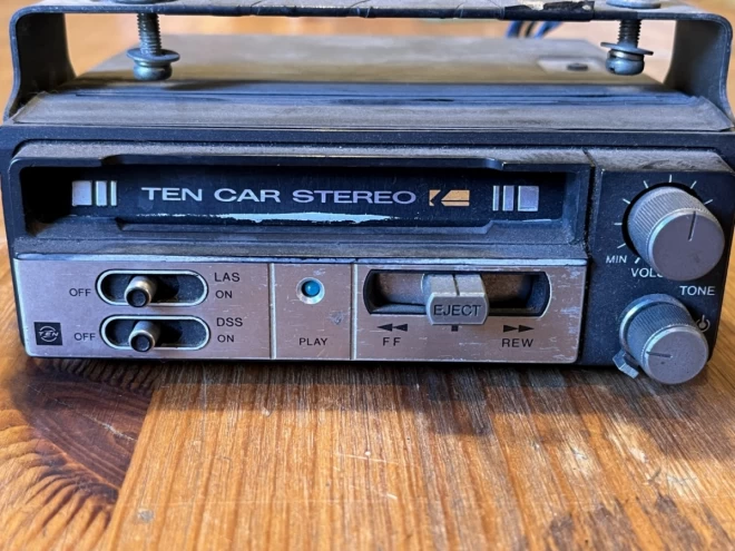TEN CAR STEREO カセットデッキ 旧車 部品 動作未チェック 現状品